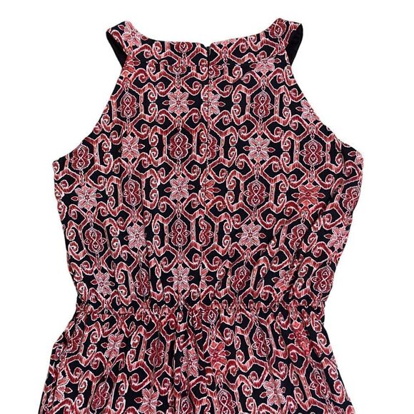 ENFOCUS Studio Red Black Print Sleeveless Jumpsuit Size 10 - Picture 5 of 16